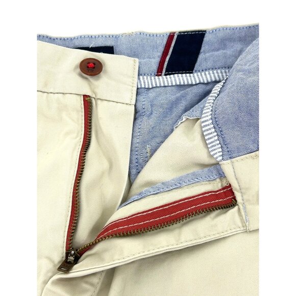 Tommy Hilfiger Men’s Shorts 36 Khaki Beige Golf Casual Zip Button Logo Chino - Picture 9 of 11